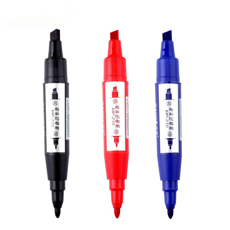 宝克多彩色双头记号笔mp210物流笔快递CD光盘笔油性笔防水大头笔