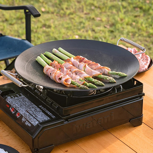 柯曼三层钢不粘烤肉盘GRW-33F碎石考特煎锅 厨房烹饪可折叠烧烤盘