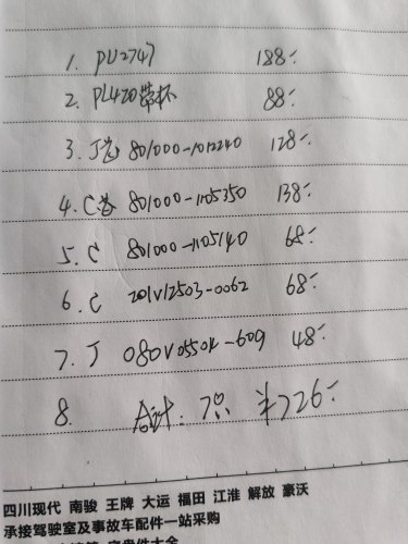 定购滤芯一批：空滤 PU2747 PL420机柴滤 201v12503 080V05504等