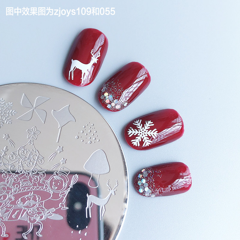 ZJOY钢板套装万圣节雪花印章美甲