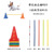 30cm Square Bottom Perforated Cone Barrel Obstacle Pole Set