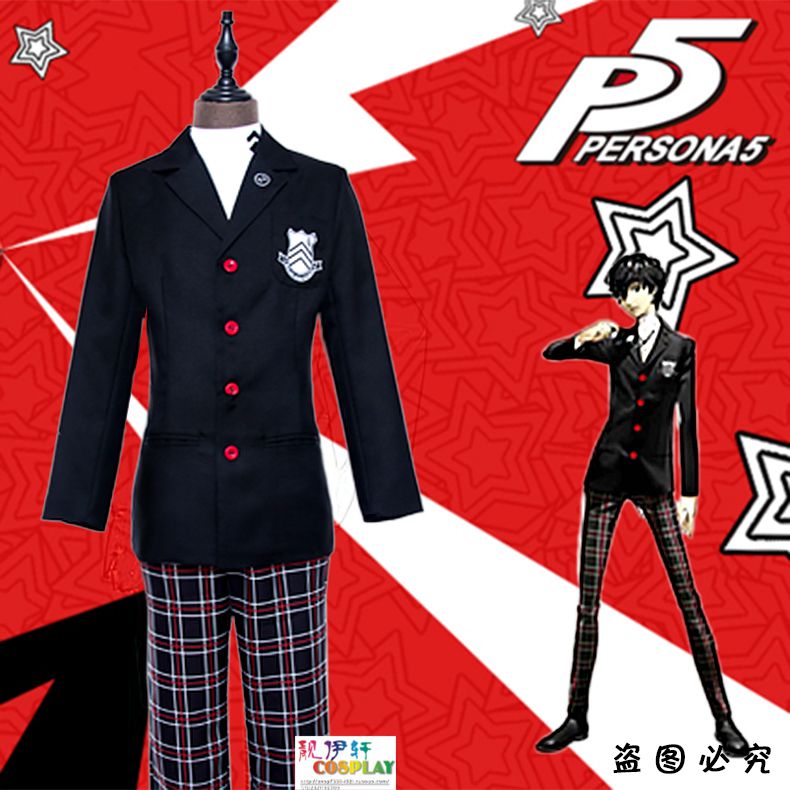 P5女神异闻录 cos 主人公 雨宫莲 来栖晓 cos服  cosplay服装全套 模玩/动漫/周边/娃圈三坑/桌游 Cosplay男装/cos男装 原图主图