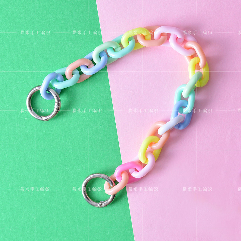 亚克力彩色链条包包挂件钥匙圈手工钩织diy饰品鞋子包链杯链配件,服饰配件/皮带/帽子/围巾,包带,淘宝优惠券,粉丝福利购,淘宝优惠卷