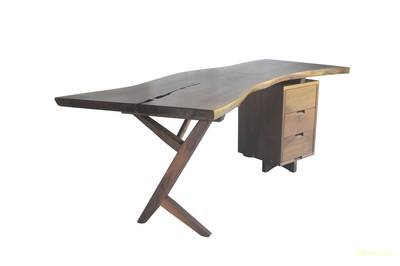 原木自然边士瞻定制中岛风格