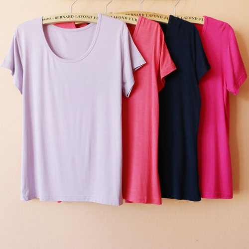 莫代尔短袖T恤休闲运动风打底衫