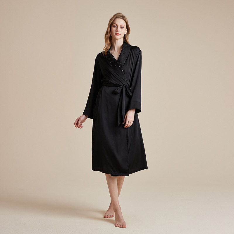 贝女梦烫钻婚礼晨袍春秋新款新娘伴娘冰丝结婚高级感长款睡衣睡袍,女士内衣/男士内衣/家居服,晨袍,淘宝优惠券,粉丝福利购,淘宝优惠卷