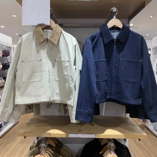 出品秋休闲拉链短外套翻领夹克上衣女479208/487516/488787
