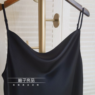 可外穿真丝裙 性感桑蚕丝吊带裙 春夏新款 22姆米重磅荡领真丝睡裙