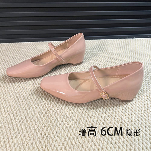小个子通勤玛丽珍鞋一字扣6CM