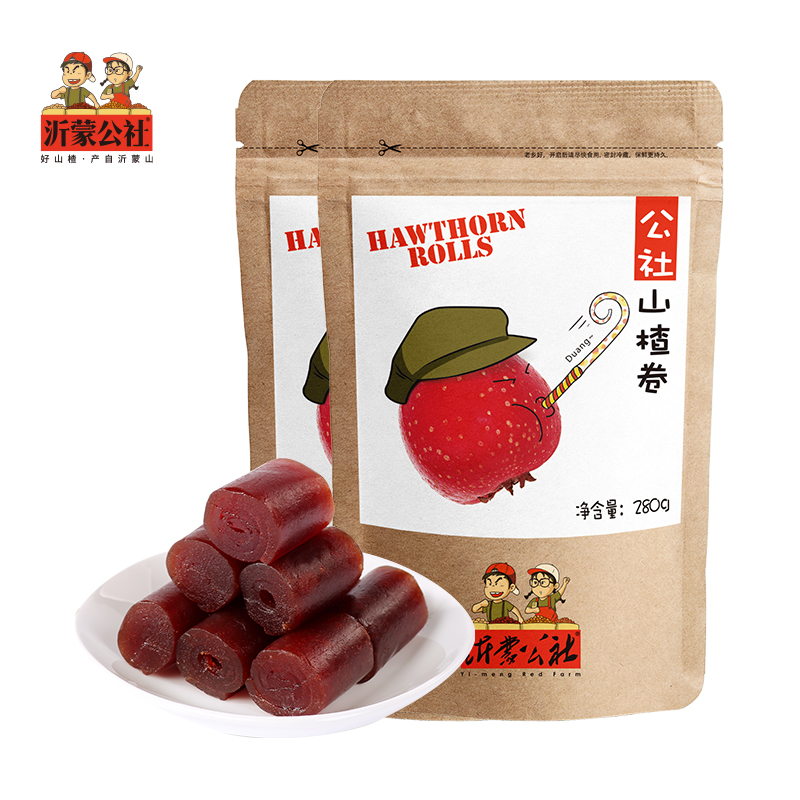 沂蒙公社山楂果丹皮老式280g火车