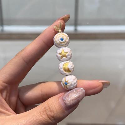 精工牛骨日月星辰配件手工串珠文玩手串佛珠猴头饰品配饰隔珠散珠