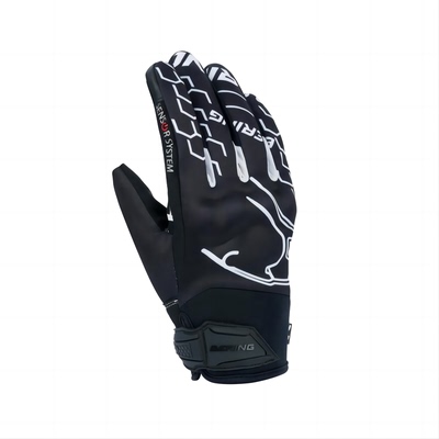 BERING聚酯纤维女款防护防摔魔术贴摩托车骑行手套BGE486/489