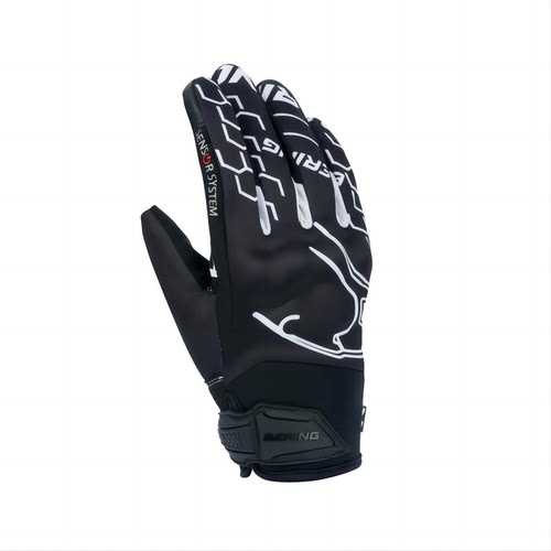 BERING聚酯纤维女款防护防摔魔术贴摩托车骑行手套BGE486/489