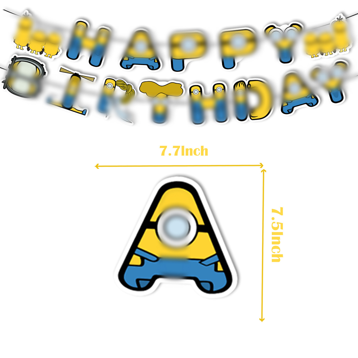 卡通小簧人电影宝宝宴满月百露周岁生日派对背景舞台布置素材气球