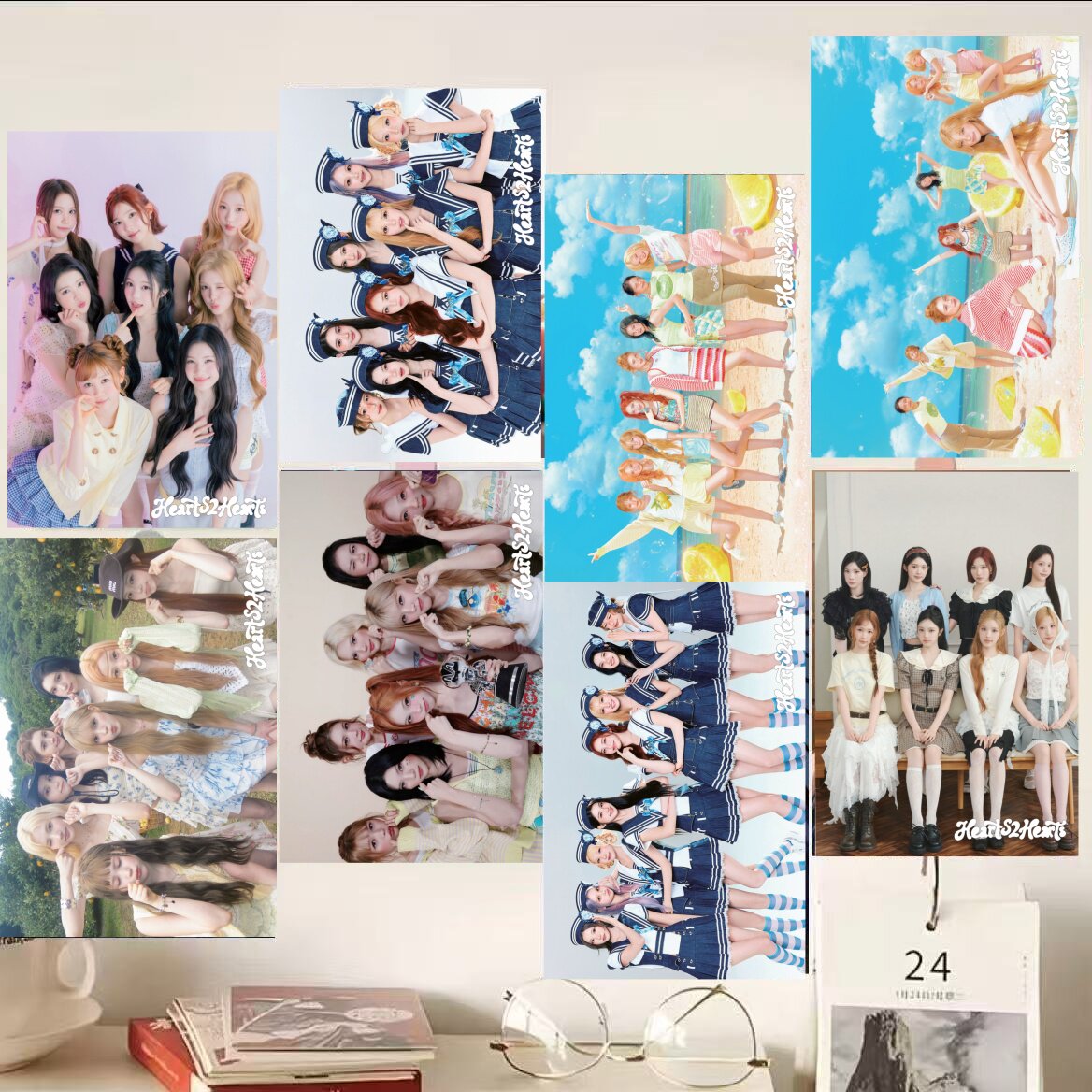 Hearts2Hearts海报大张墙贴周边高清新款壁纸学生宿舍室背景写真