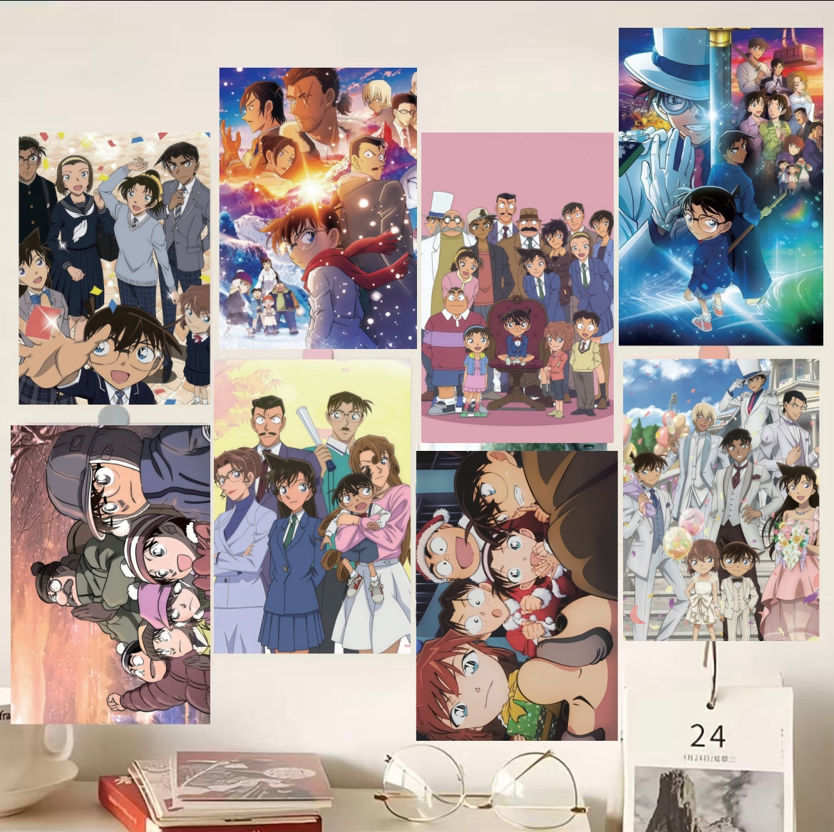 名侦探柯南墙贴海报怪盗基德工藤新一周边房间卧室墙面装饰贴画