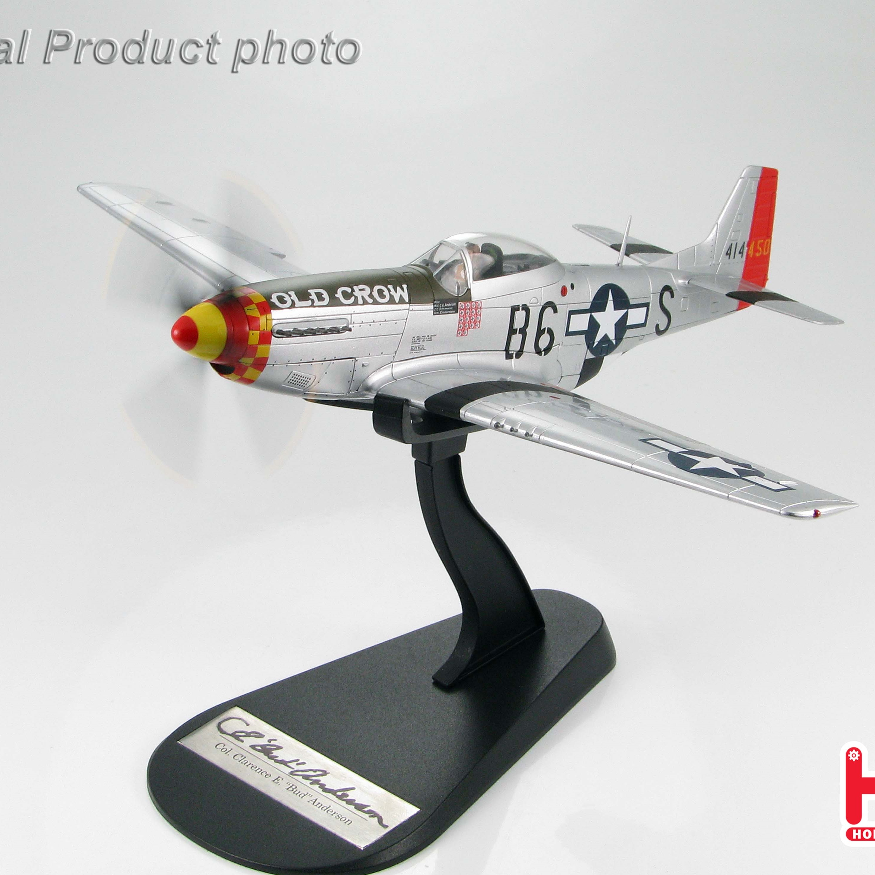 收藏家 HM HA7712 1/48 美军 P-51D 战斗机 老乌鸦 银色涂装