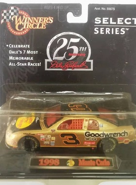 孩之宝 1/43 NASCAR 纳斯卡 雪佛兰 3号 赛车 金色 特别版