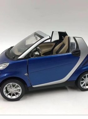 迷你切 MINICHAMPS 1/18 奔驰 精灵 SMART 敞篷版 宝蓝色