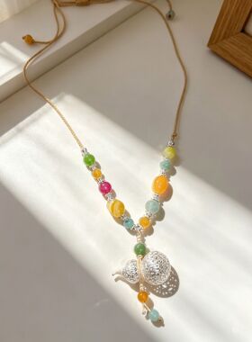 新中式葫芦串珠编织项链女夏设计感小众2026年新款潮长款复古项饰