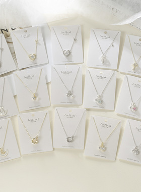 极简风蝴蝶项链冬季ins小众环保电镀义乌项饰门店