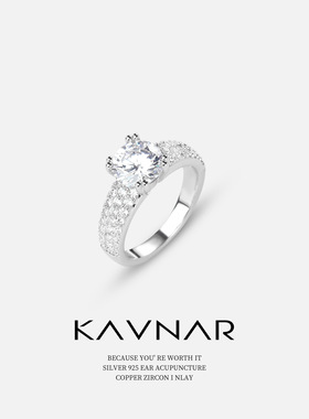 时尚简约四爪锆石微镶闭口指环戒指女小众高级轻奢食指戒热卖