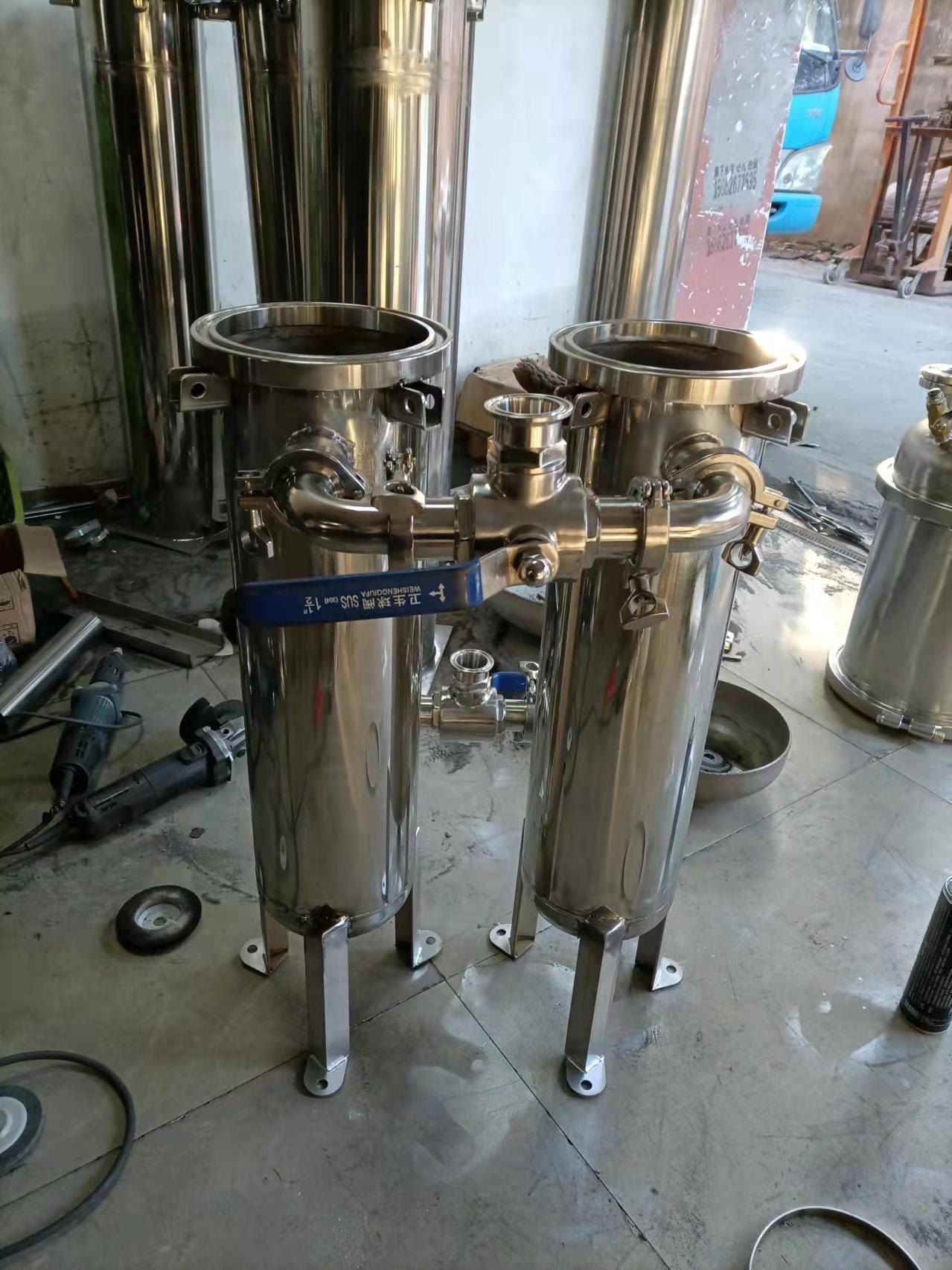 双联过滤器 一备一用 不锈钢袋式过滤器 污水化工液体过滤器