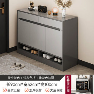 入户一体靠墙玄关柜收纳柜阳台储物柜 轻奢家用门口大容量新款