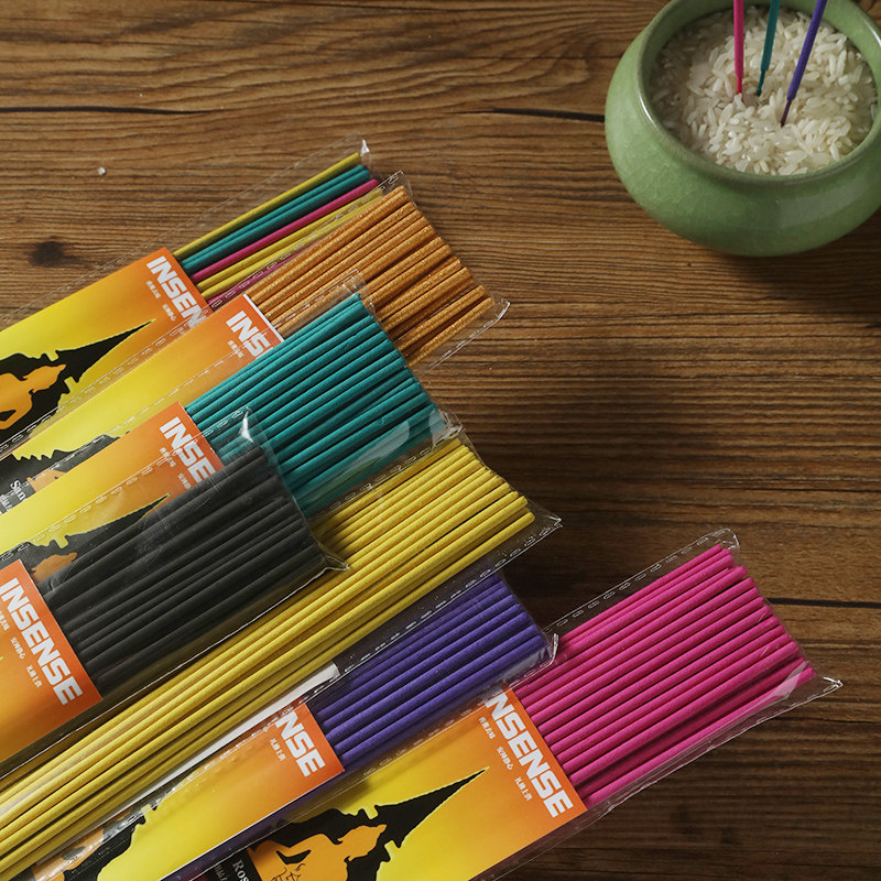 古曼泰国佛牌清淡供香礼佛天然花香黑色线香佛香家用去味安神熏香