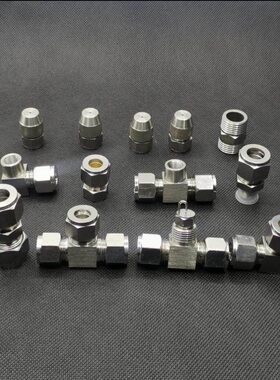 304不锈钢卡套式快拧9.52接头高压弯头三通直接景观雾化雾森系统