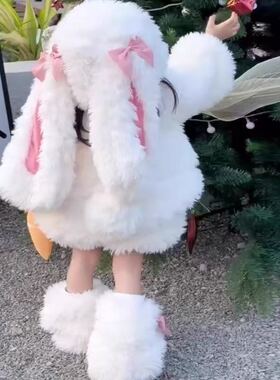 小白兔衣服兔子女童母女