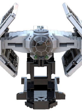 665pcs星球大战系列国产积木Moc套装TIE-Advanced维达钛战机