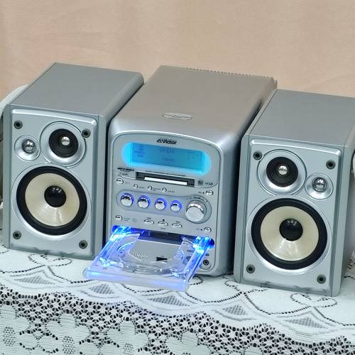 JVC二手桌面组合音响CDMP3播放