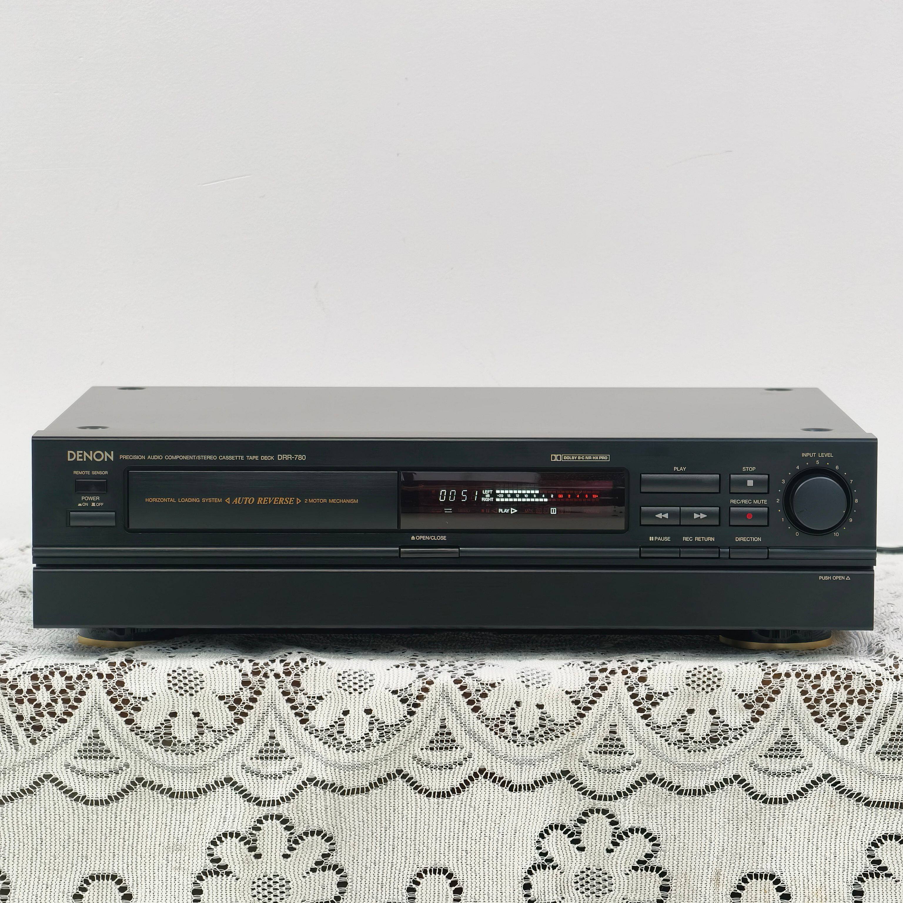 原装进口二手 天龙/DENON DRR-780 高端两磁头录放卧式卡座磁带机