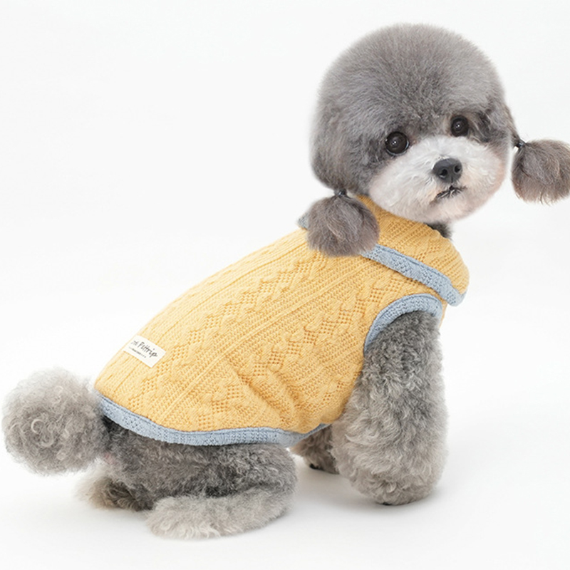 秋冬新款泰迪比熊西高地针织加绒马甲马尔济斯约克夏加厚保暖棉衣