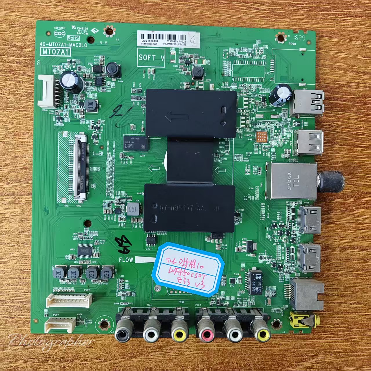 原装 TCL D55A810电视主板40-MT07A1-MAC2LG配屏LVF550CS0T测试好