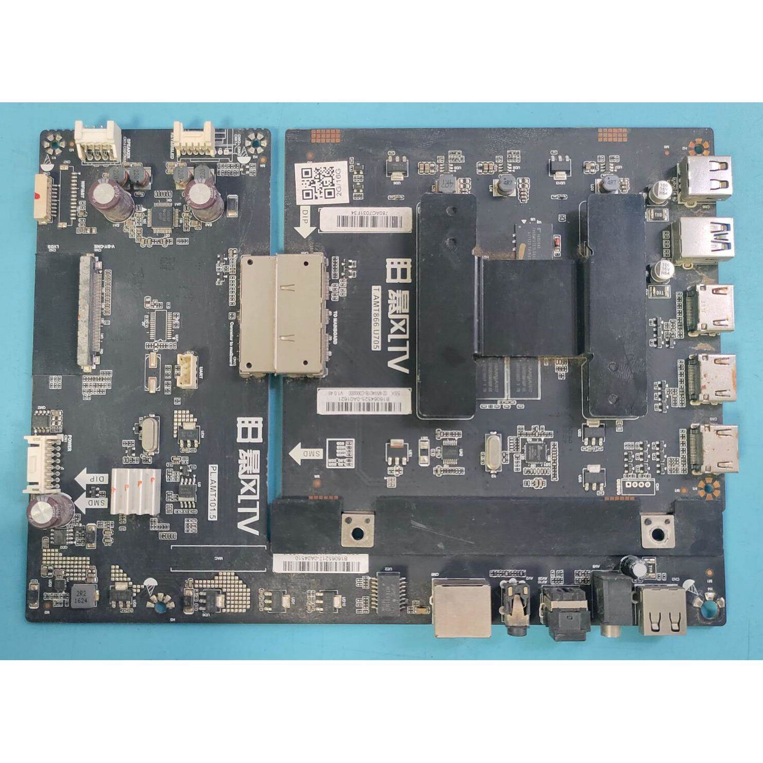 瑞适暴风55X B50C51主板PL.AMT101.5 T.AMT866.U705 配屏LVU550LG