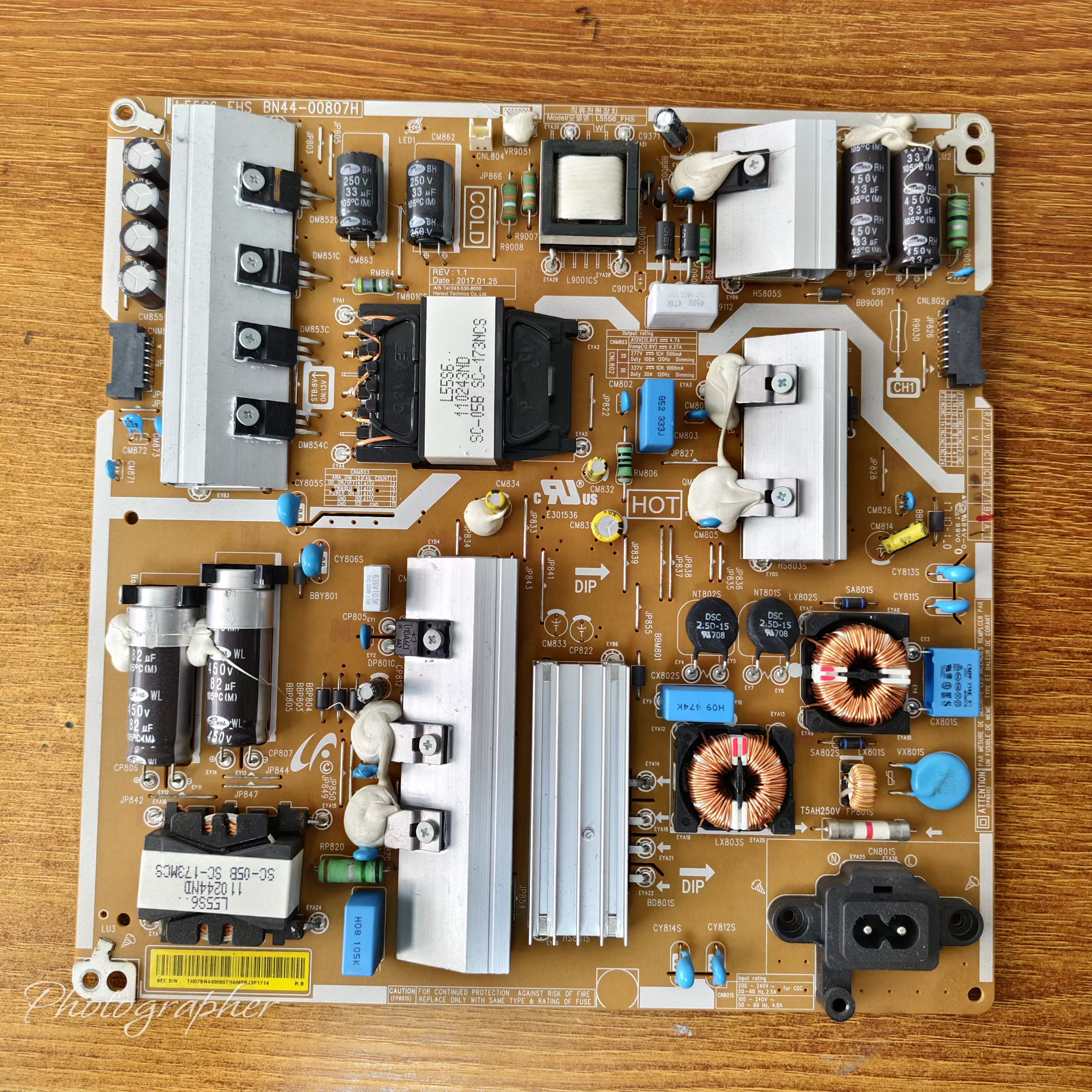 三星UA55MUC30SJXXZ电视电源板