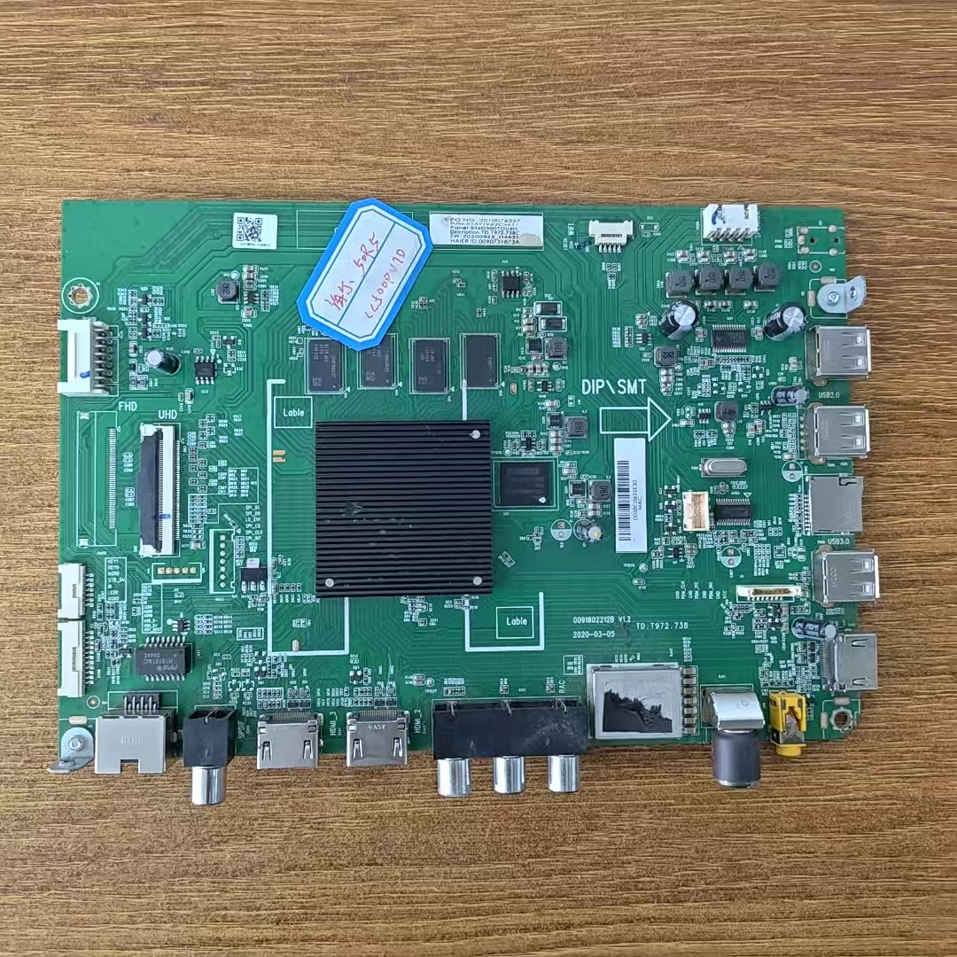 原装海尔 50R5液晶电视主板0091802212B V1.2配屏CC500PV7D电路板