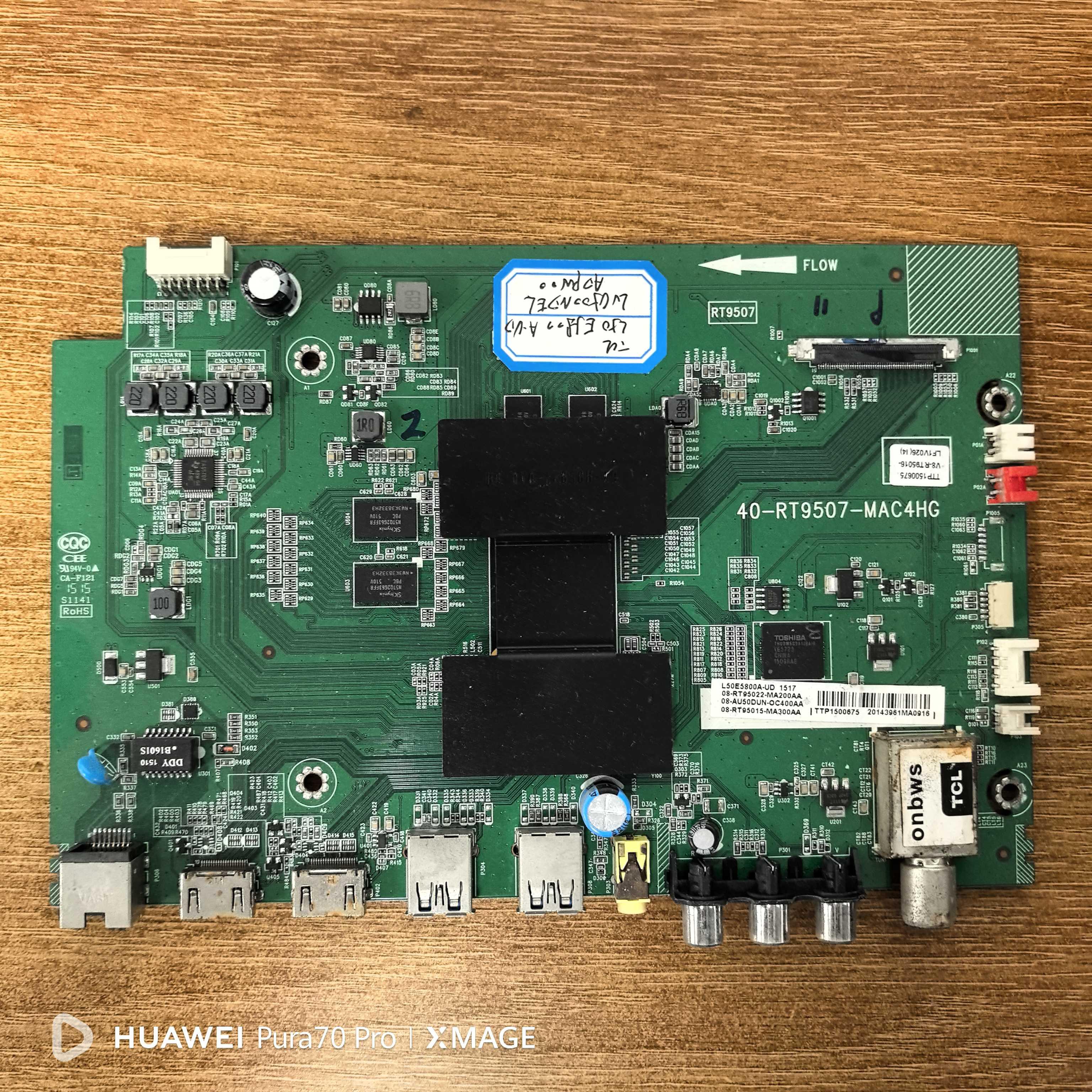 原装TCL L50E5800A-UD主板40-RT9507-MAC4HG配屏LVU500NDEL测试好