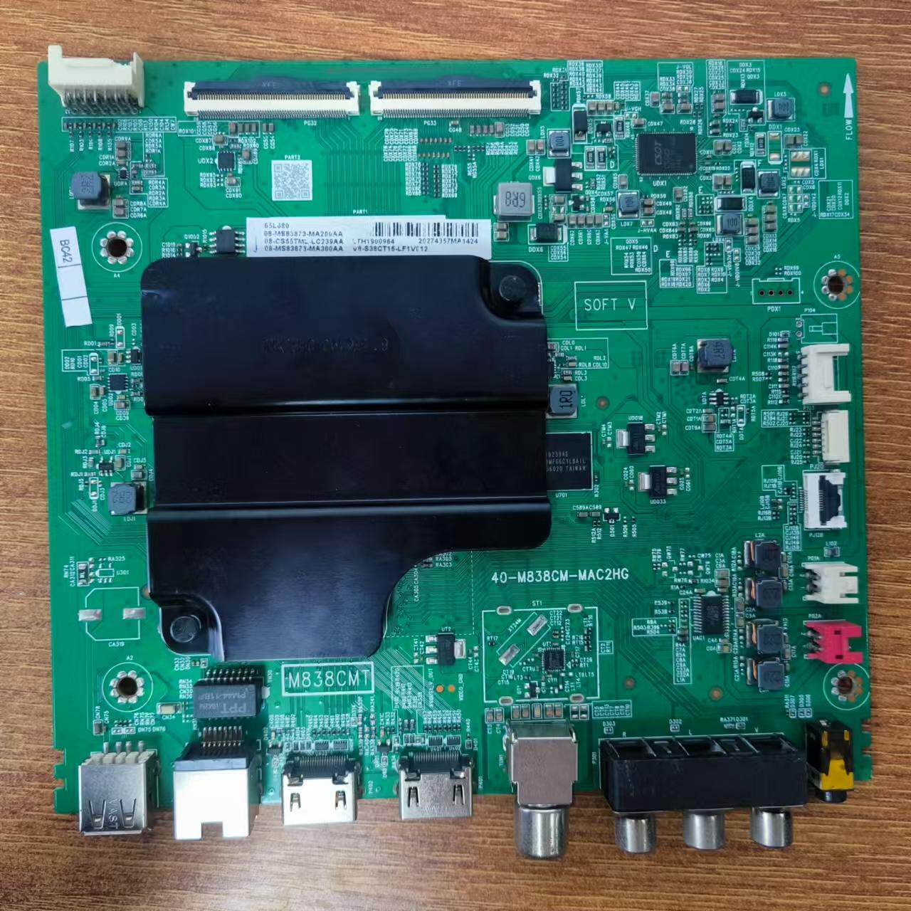 原装现货TCL 65L680电视主板40-M838CM-MAC2HG配屏LVU650NDEL实拍