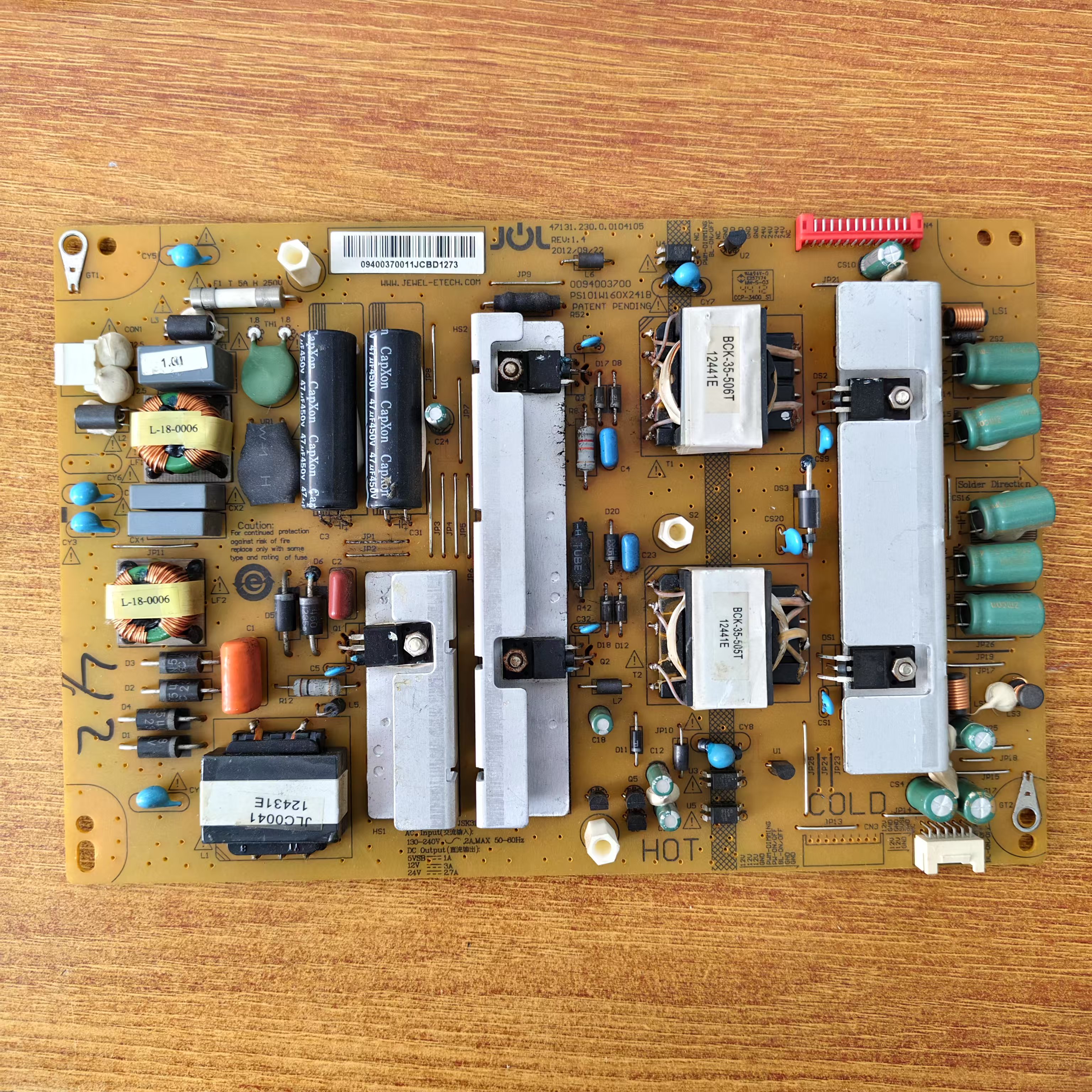 原装拆机海尔 LE42A700P3D电视电源板0094003700 JSK3101-050实拍 - 实物图