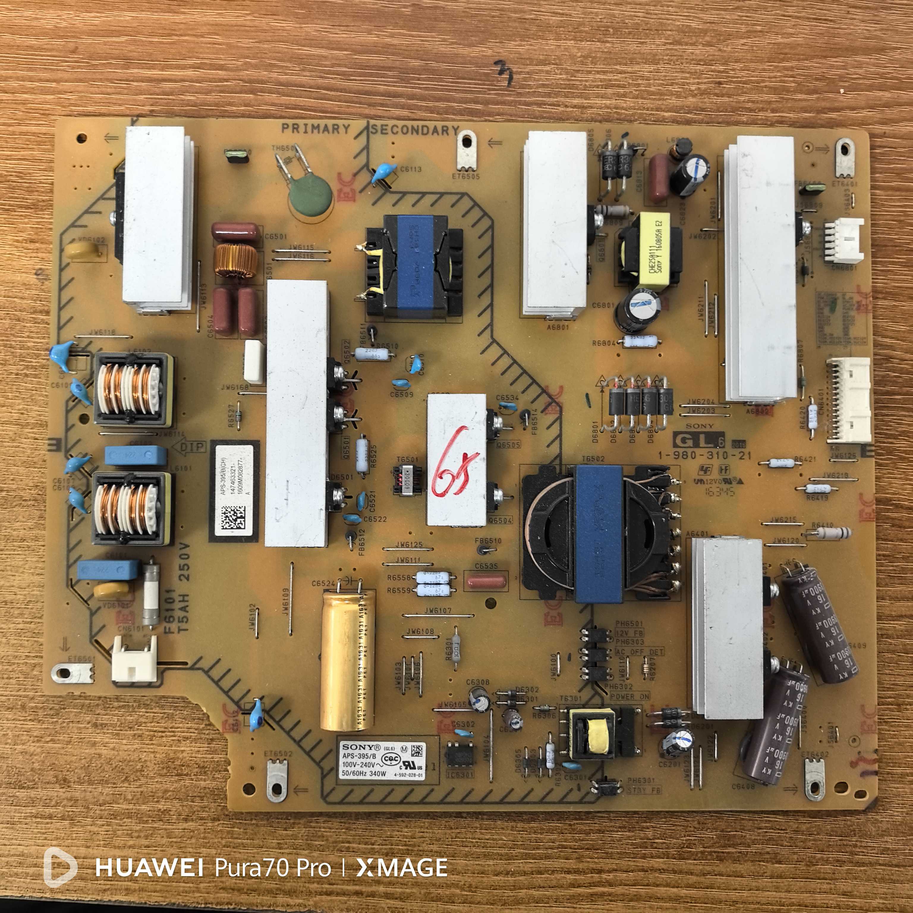 原装索尼KD-55X7000D 65X7500D电源板APS-395/B 1-980-310-21实拍