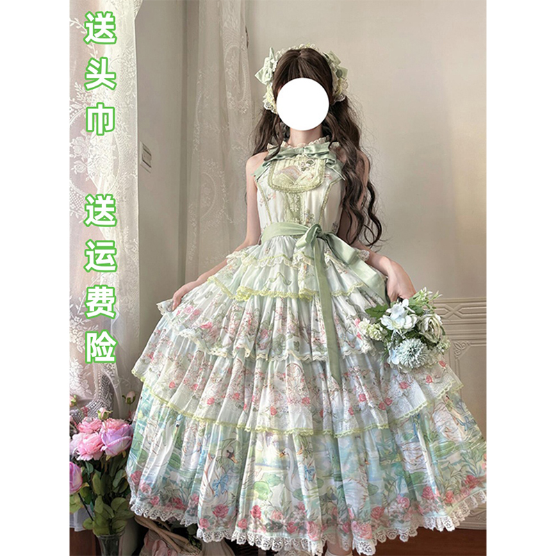 田园新款风lolita天鹅湖jsk优雅c洛丽塔日常lo裙连衣裙可爱裙子