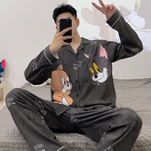 天男生卡通学生家居服套装 2023新款 睡衣春秋款 青少年夏季 男士 长袖
