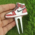 White and Red Shoes, Green Fork.