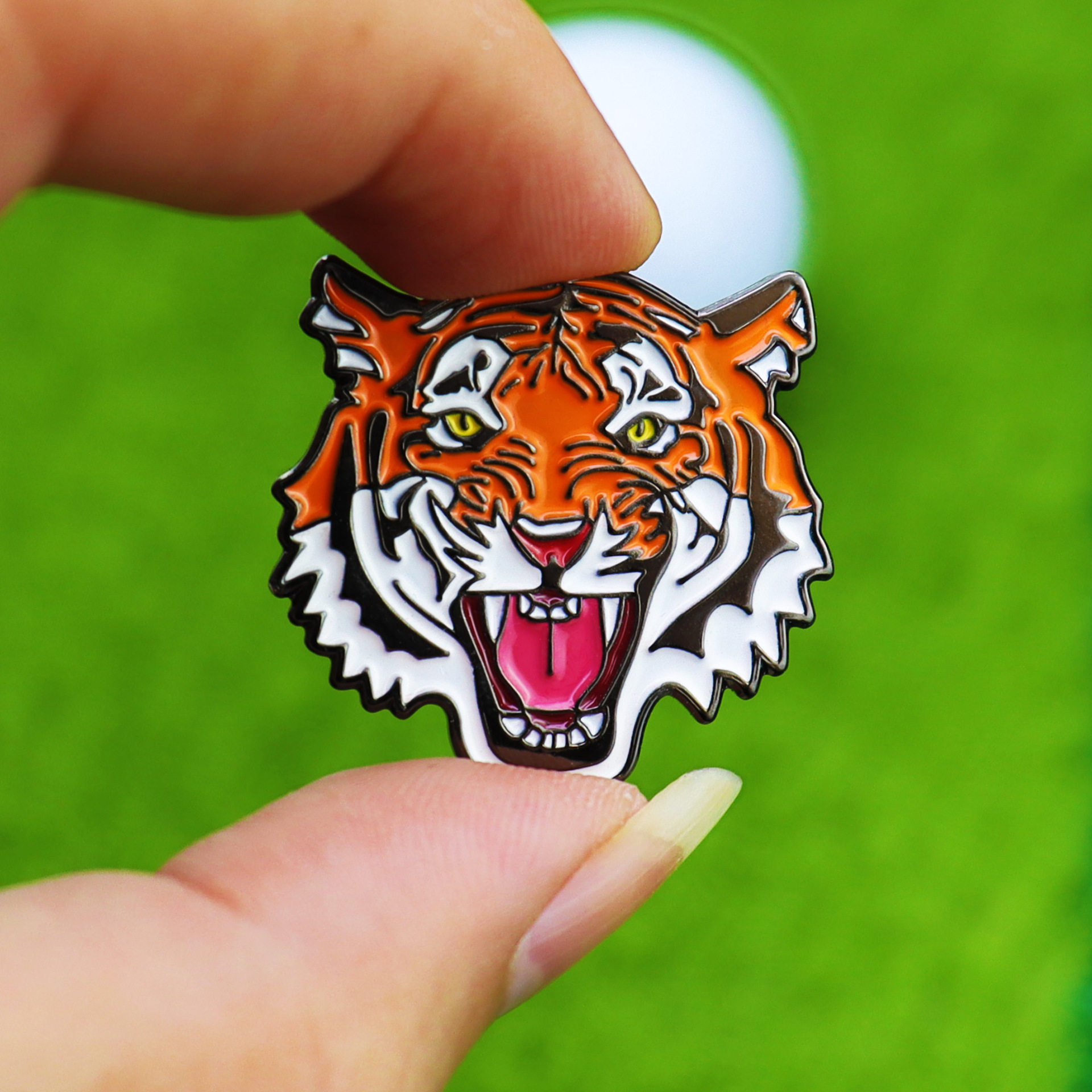 新款高尔夫用品配件Golf Ball Marker Hat Clip创意TIger球标马克