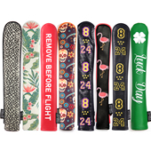 尚边高尔夫指示棒杆套四叶草骷髅头新PU防水GOLF方向棒保护套配件