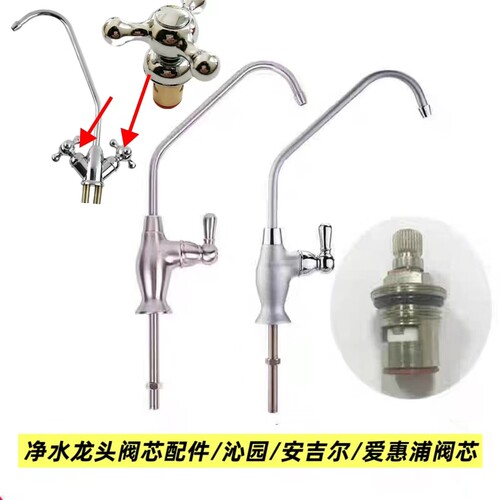 净水器龙头阀芯2分3分24齿30齿百诺肯滨特尔阀沁园净水龙头阀芯把