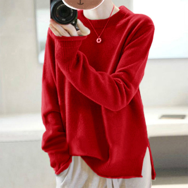 时髦坚定态度 气质基础单品圆领卷边羊绒衫女纯羊绒毛衣秋冬加厚,女装/女士精品,羊绒衫,淘宝优惠券,粉丝福利购,淘宝优惠卷